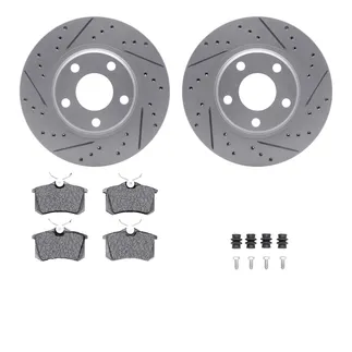 R1 Concepts WBTH1-74032 Brake Rotors - Carbon Coated - D/S W/ Euro Ceramic Pads & Hdw